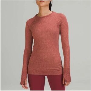 Lululemon Rest Less Pullover Mulled Wine / Pink Savannah Size 4